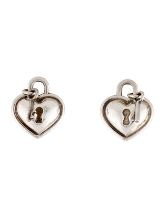 Tiffany & Co. Heart Lock & Key Earrings