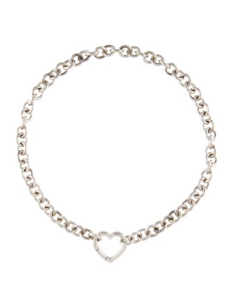 Tiffany & Co. Open Heart Clasp Collar Necklace