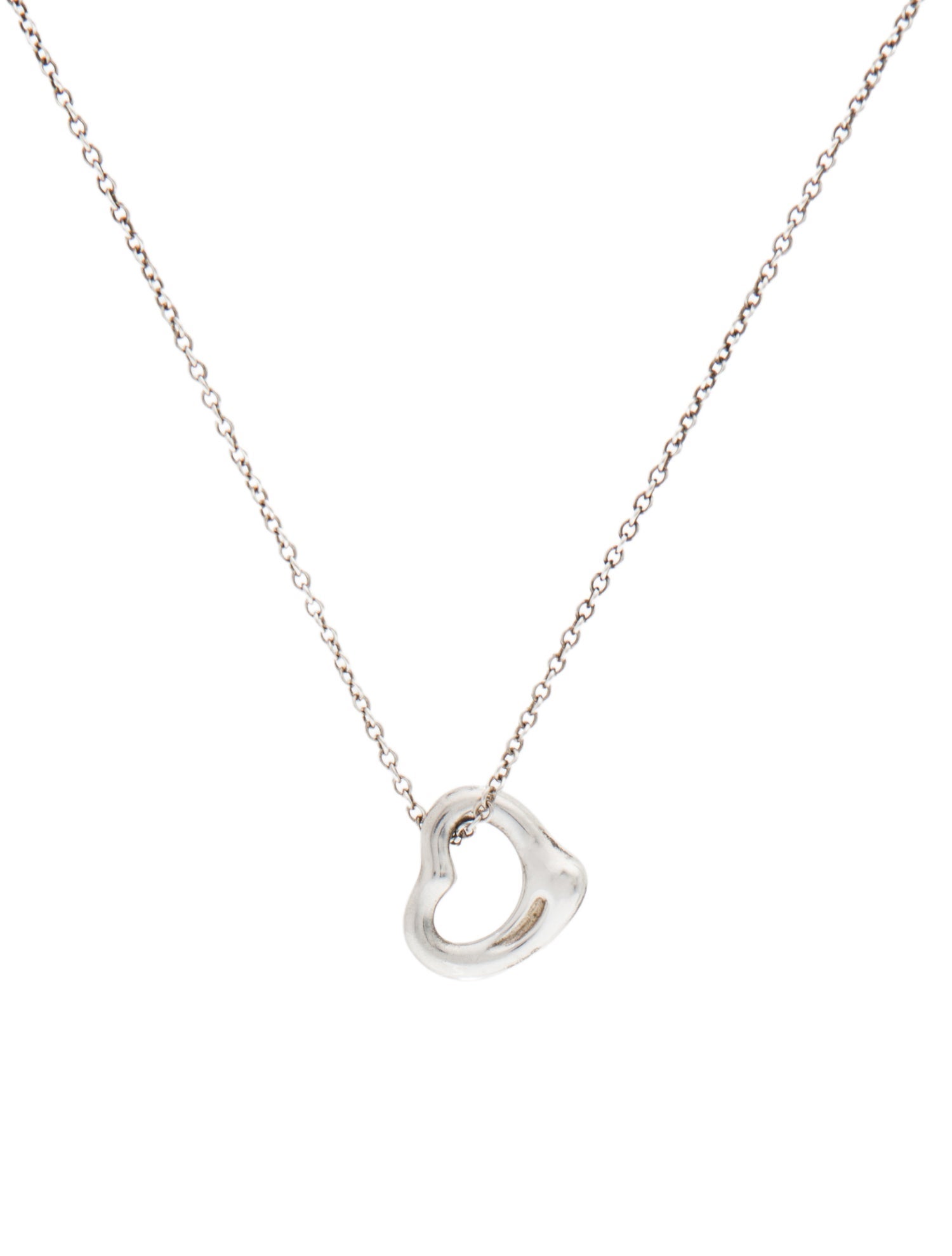 Tiffany & Co. Open Heart Pendant Necklace