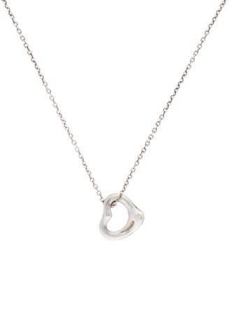 Tiffany & Co. Open Heart Pendant Necklace