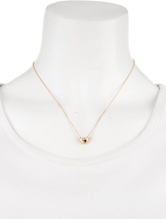 Tiffany & Co. 18K Diamond Etoile Heart Pendant Necklace