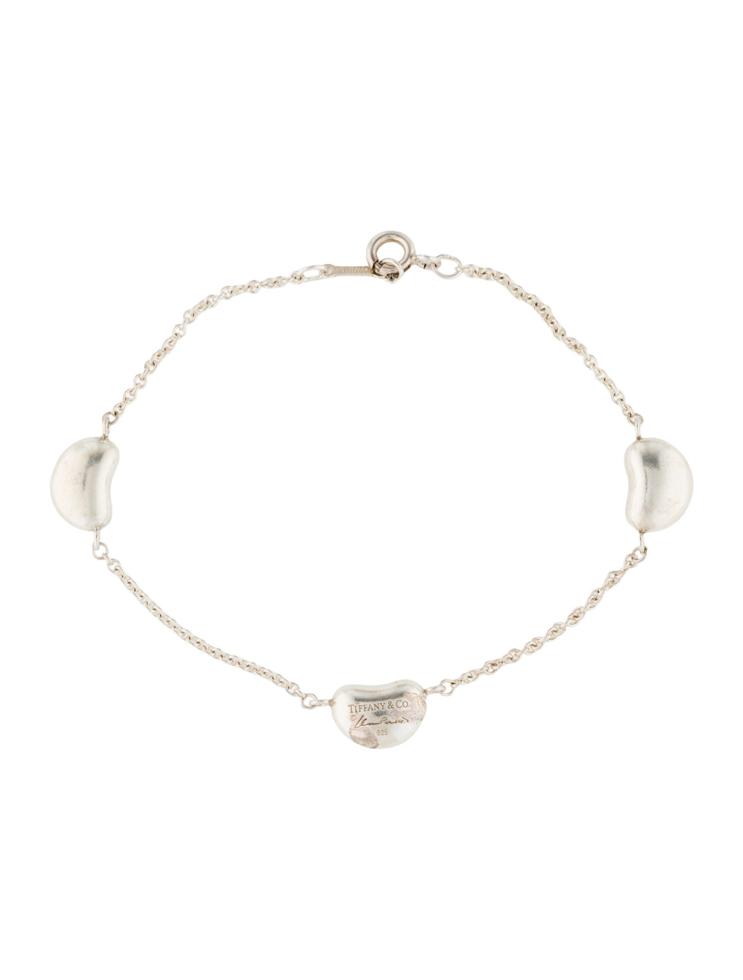 Tiffany & Co. Vintage Bean Design Station Bracelet