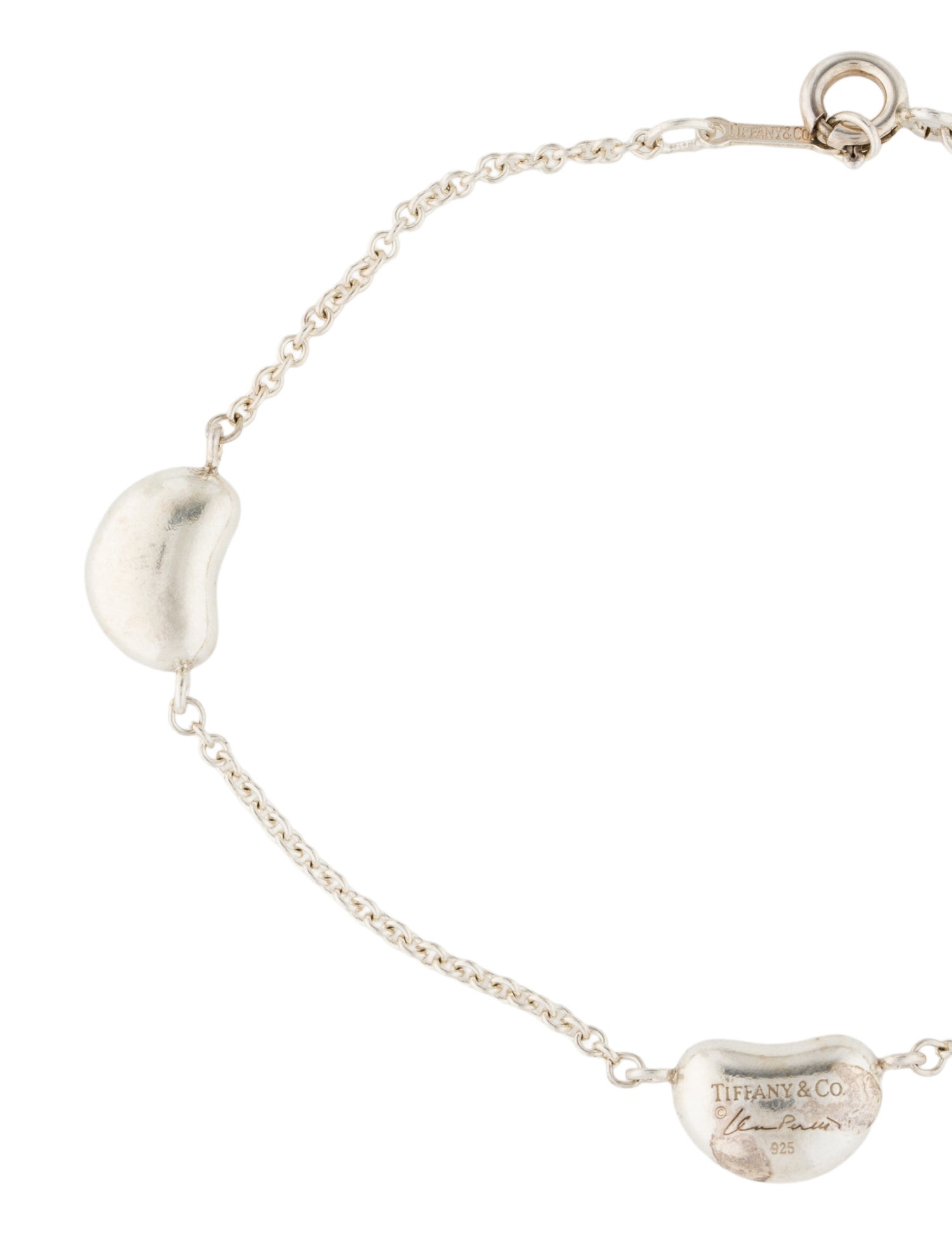 Tiffany & Co. Vintage Bean Design Station Bracelet