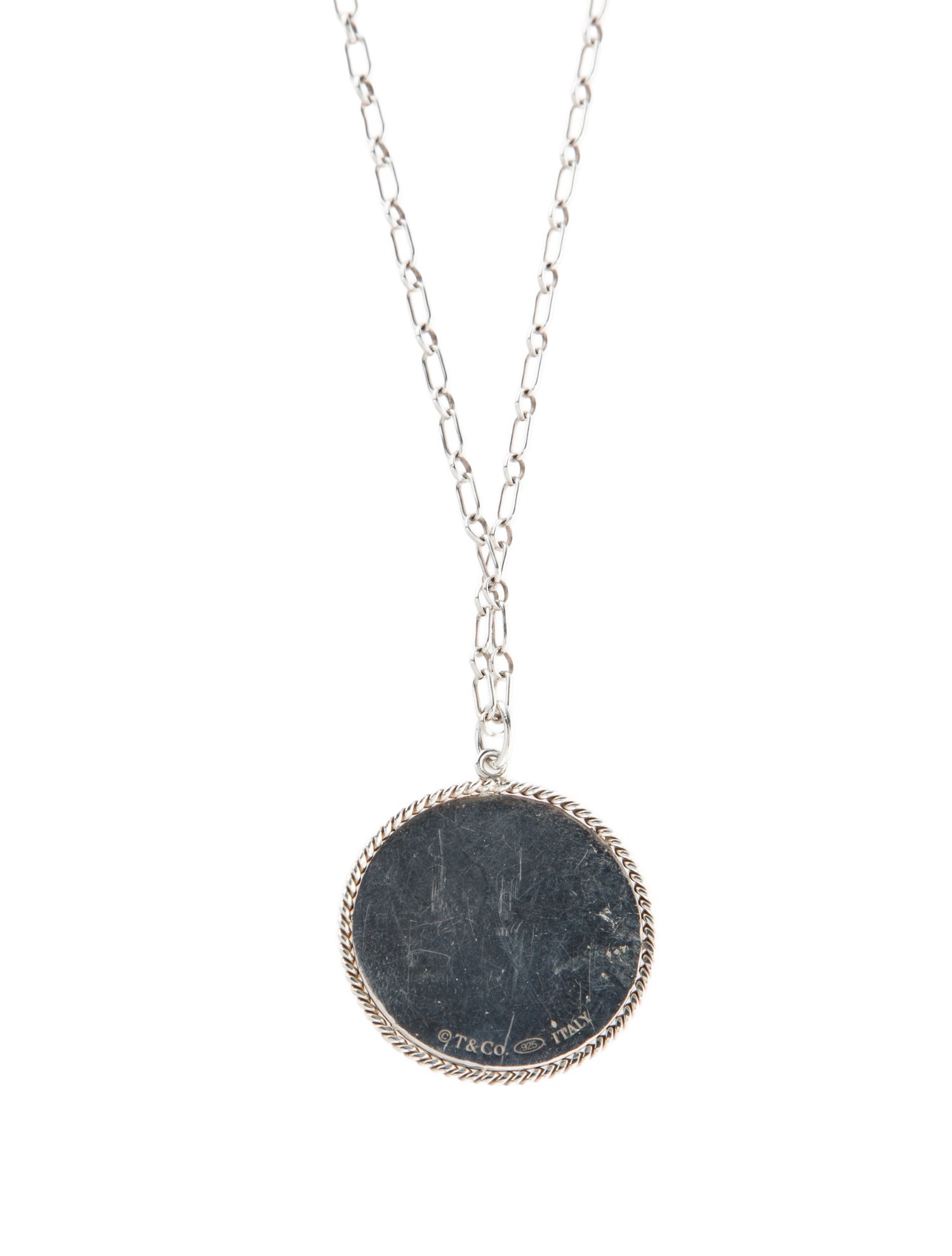 Tiffany & Co. Twist Round Disc Pendant Necklace