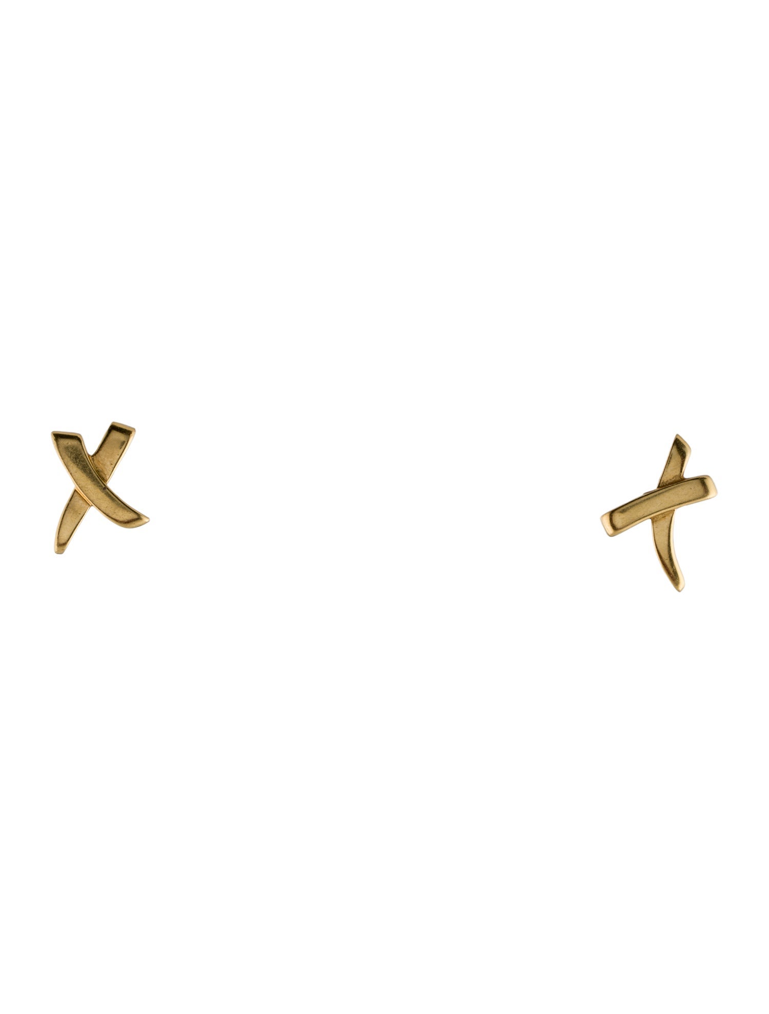 Tiffany & Co. Vintage 18K X Graffiti Stud Earrings