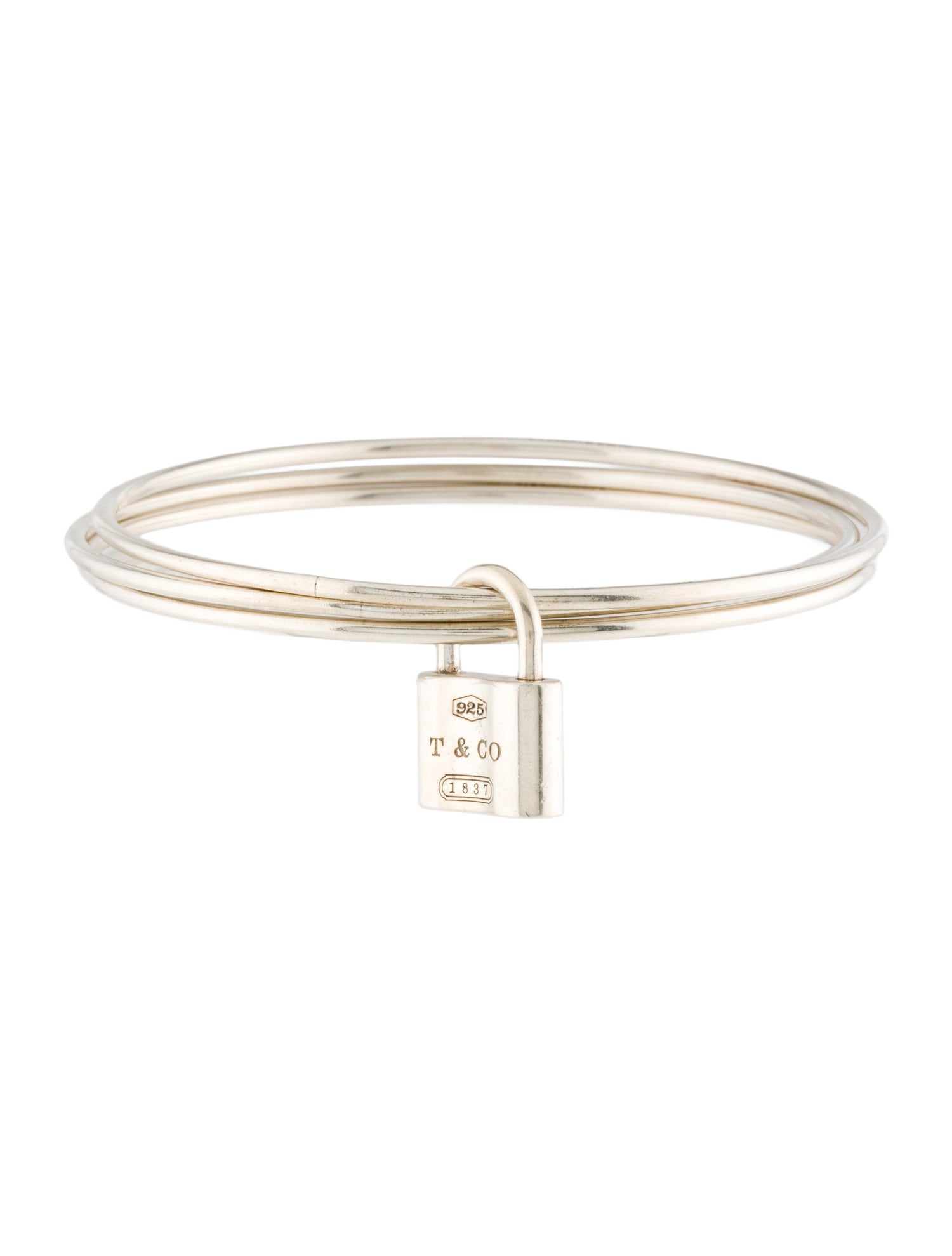 Tiffany & Co. Triple Bangle Lock Bracelet