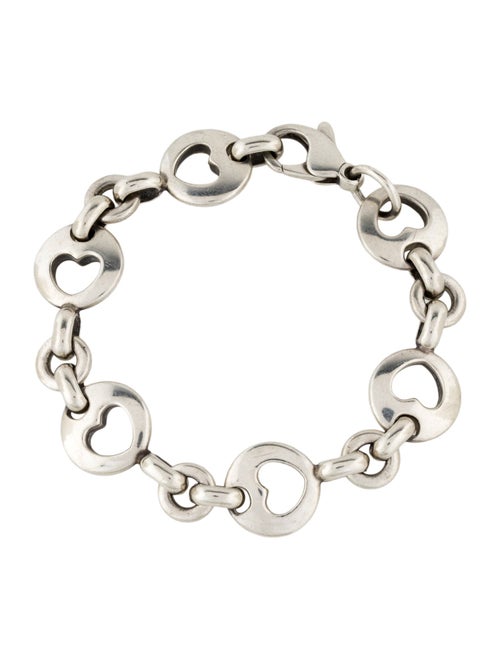 Tiffany & Co. Open Heart Stencil Cut Out Link Bracelet