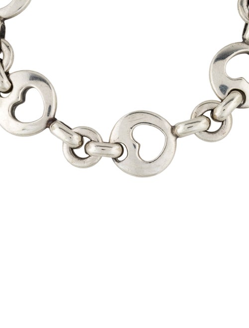 Tiffany & Co. Open Heart Stencil Cut Out Link Bracelet