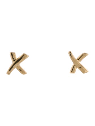 Tiffany & Co. 18K Paloma's Graffiti 'X' Stud Earrings
