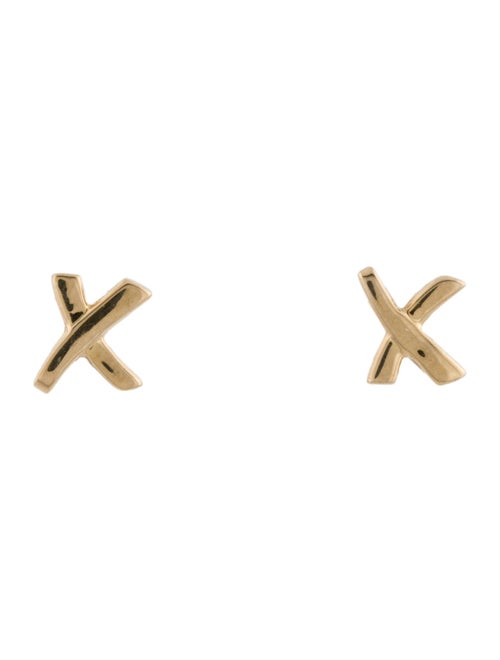 Tiffany & Co. 18K Paloma's Graffiti 'X' Stud Earrings