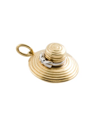 Tiffany & Co. 18K Diamond Straw Hat Charm