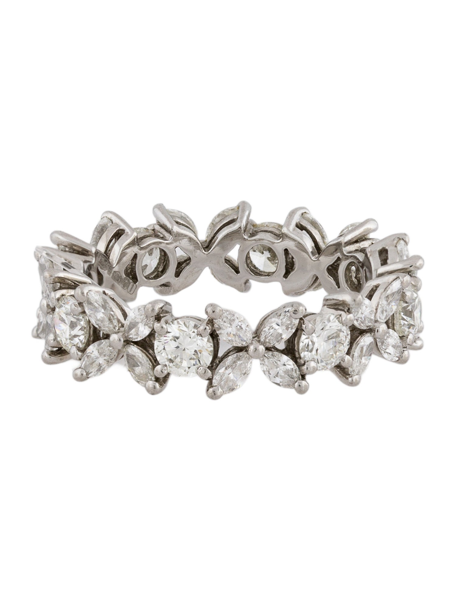 Tiffany & Co. Platinum Diamond Victoria® Alternating Ring