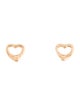 Tiffany & Co. 18K Open Heart Stud Earrings 11 MM