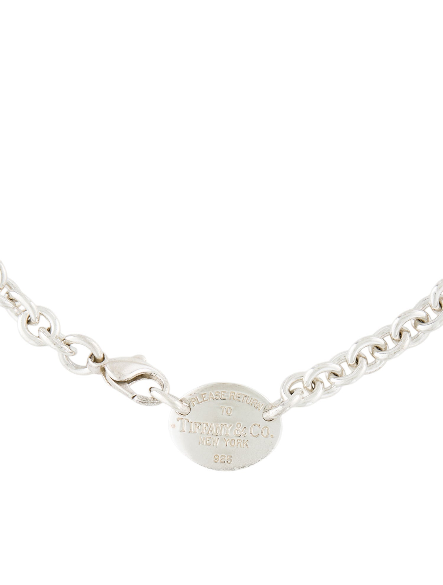 Tiffany & Co. Oval Tag Chain Link Necklace