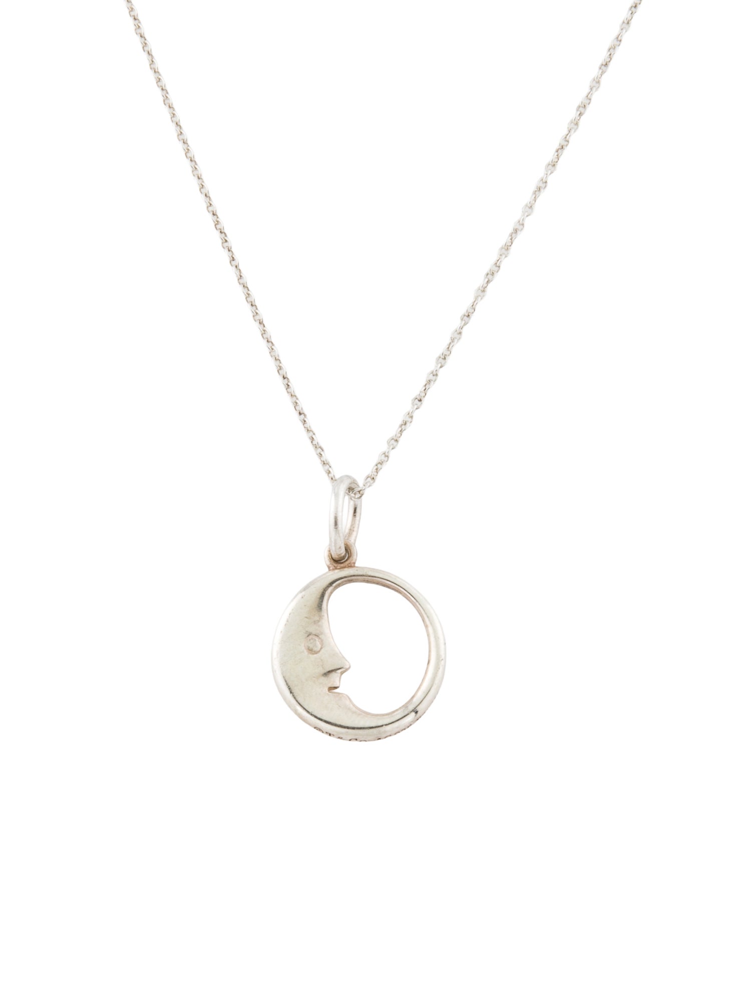 Tiffany & Co. Moon Face Pendant Necklace