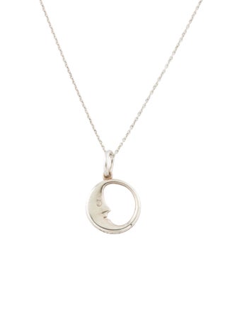 Tiffany & Co. Moon Face Pendant Necklace