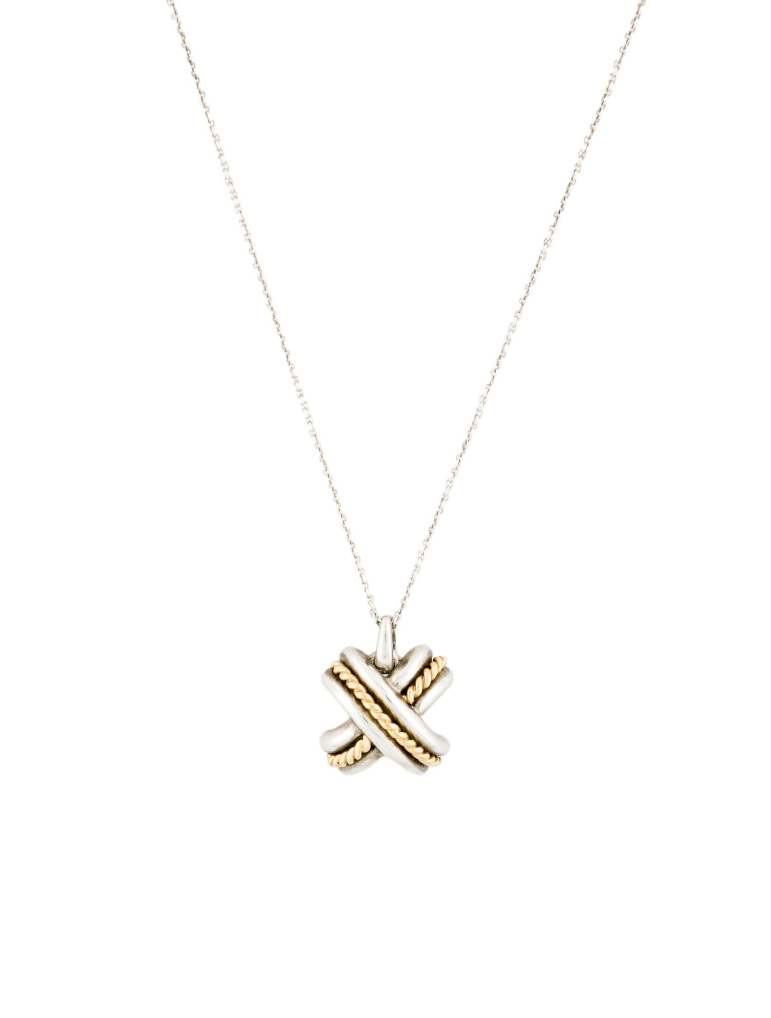 Tiffany & Co. Vintage Two-Tone Signature X Pendant