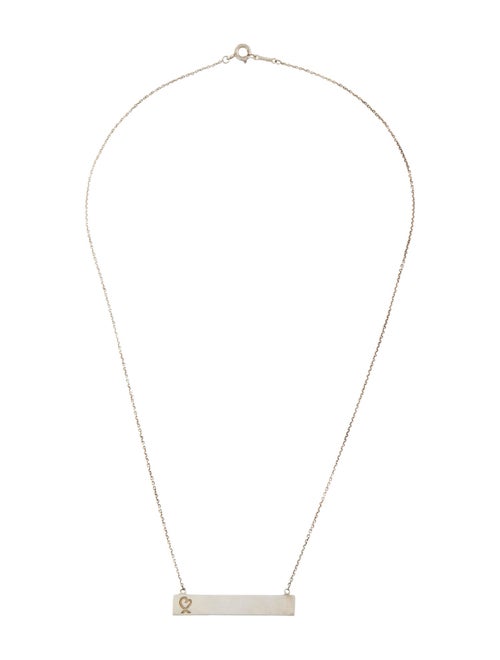 Tiffany & Co. Loving Heart Bar Pendant Necklace