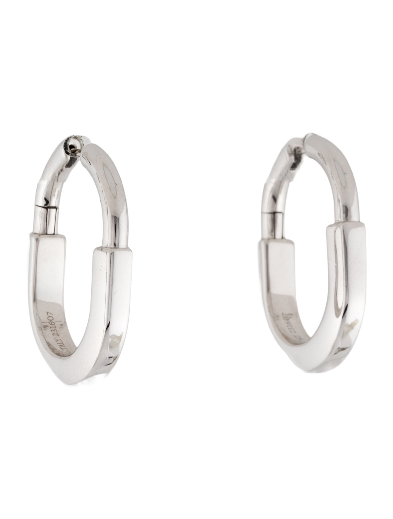 Tiffany & Co. 18K Medium Lock Earrings