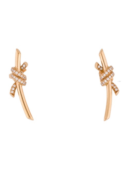 Tiffany & Co. 18K Diamond Knot Stud Earrings