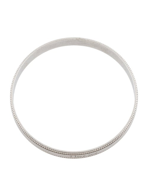 Tiffany & Co. 'I Love You' Milgrain Bangle Bracelet