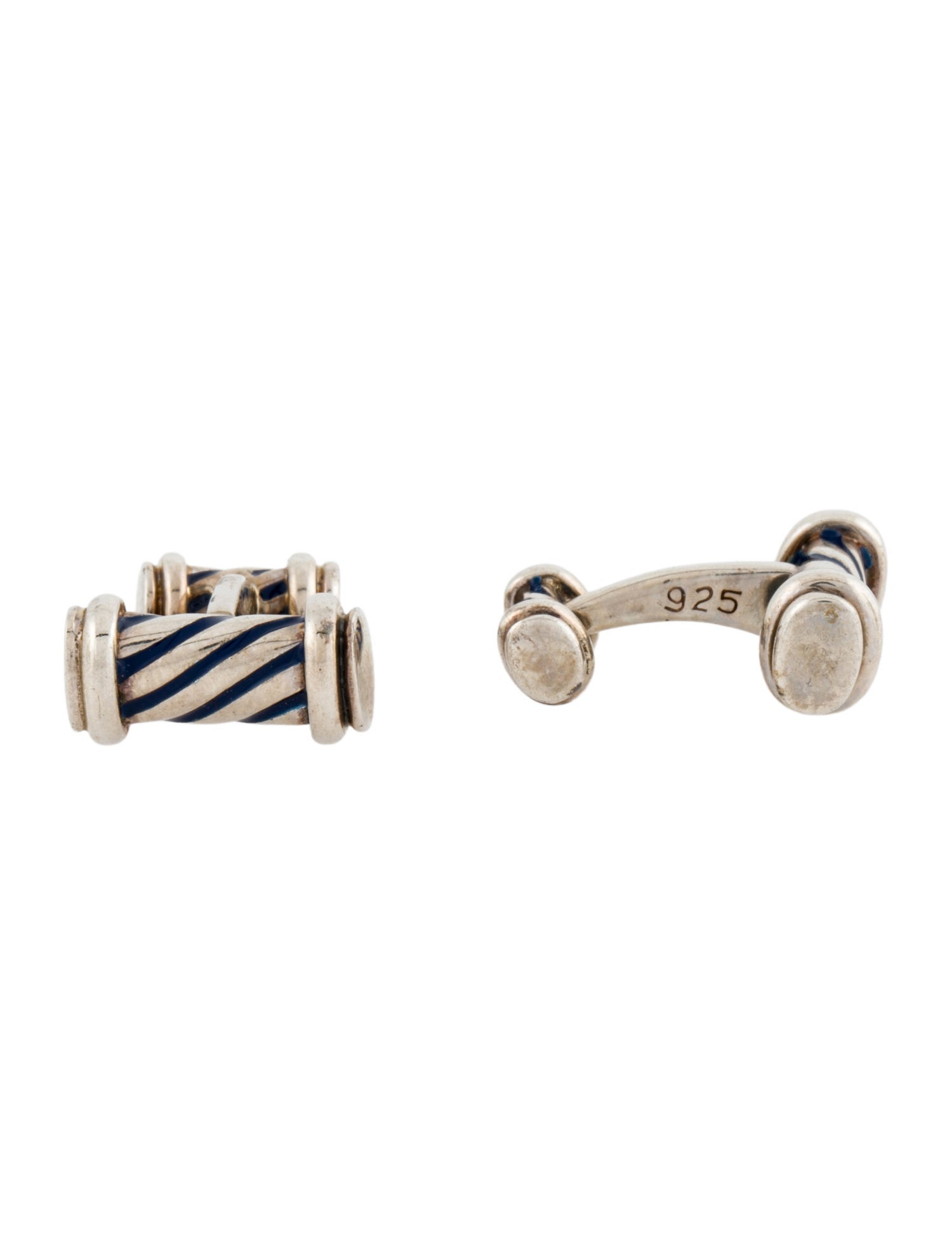 Tiffany & Co. Vintage Enamel Swirl Cufflinks