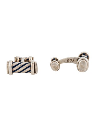 Tiffany & Co. Vintage Enamel Swirl Cufflinks