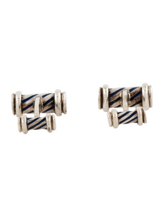 Tiffany & Co. Vintage Enamel Swirl Cufflinks