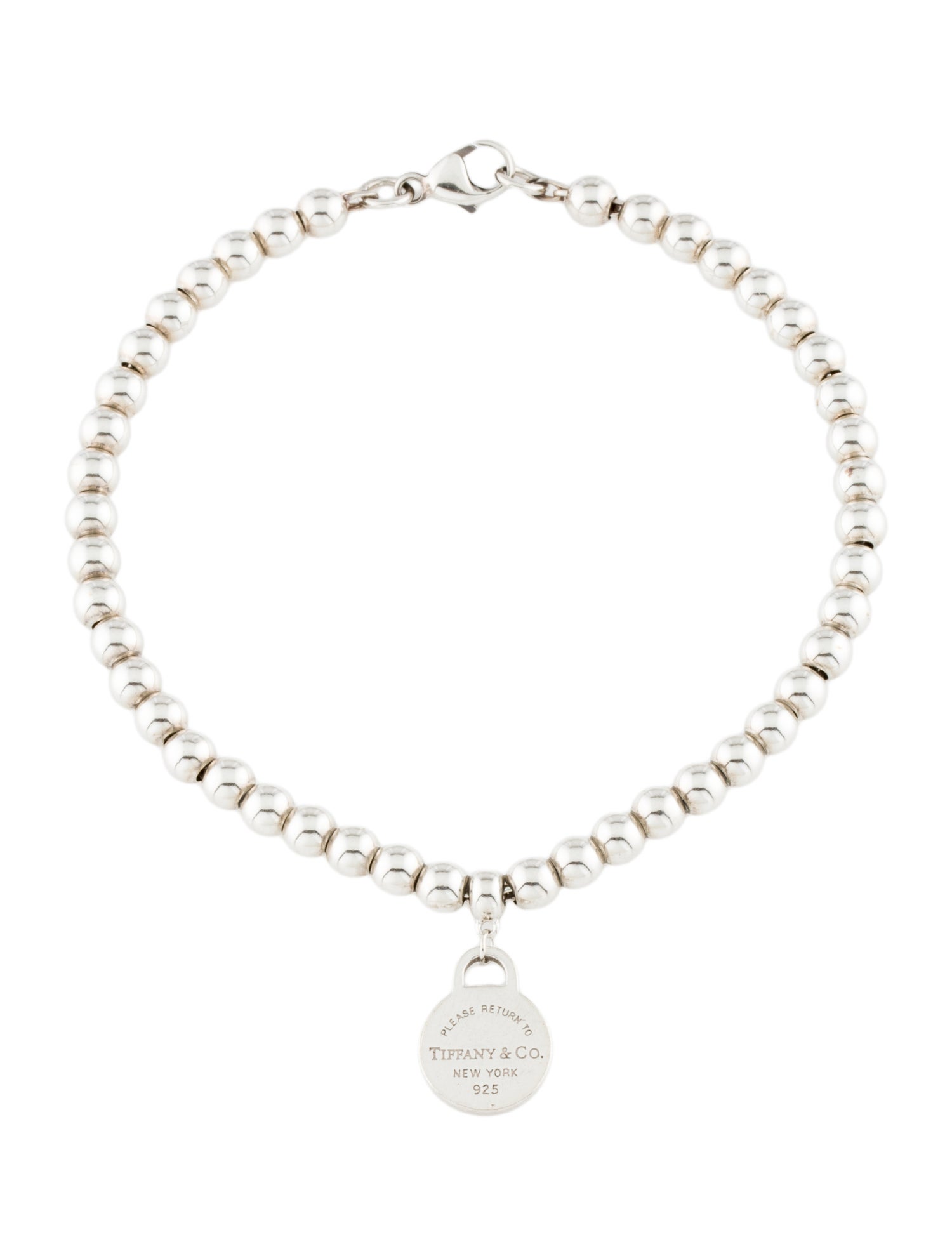 Tiffany & Co. Round Tag Bead Bracelet