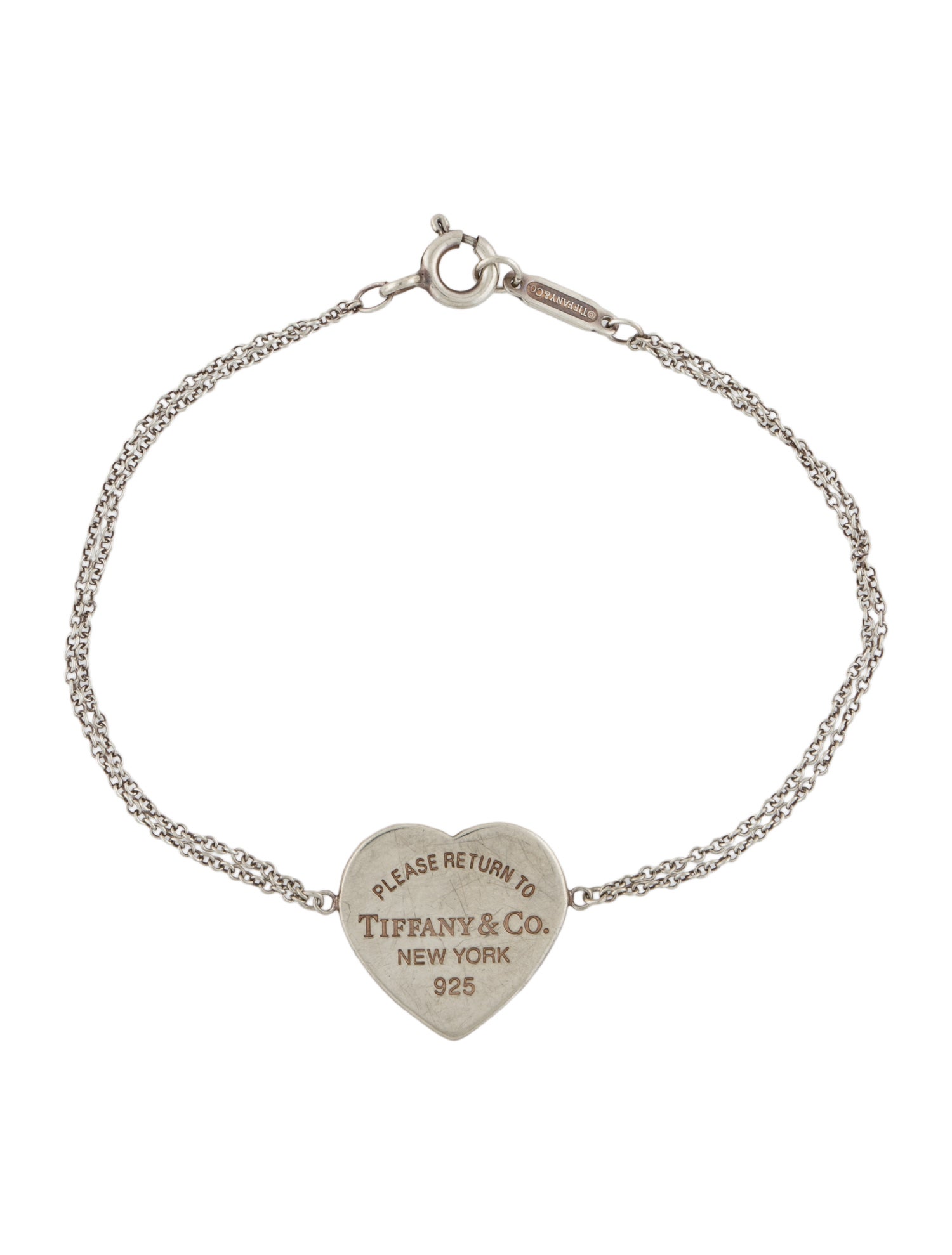 Tiffany & Co. Heart Tag Double Chain Bracelet