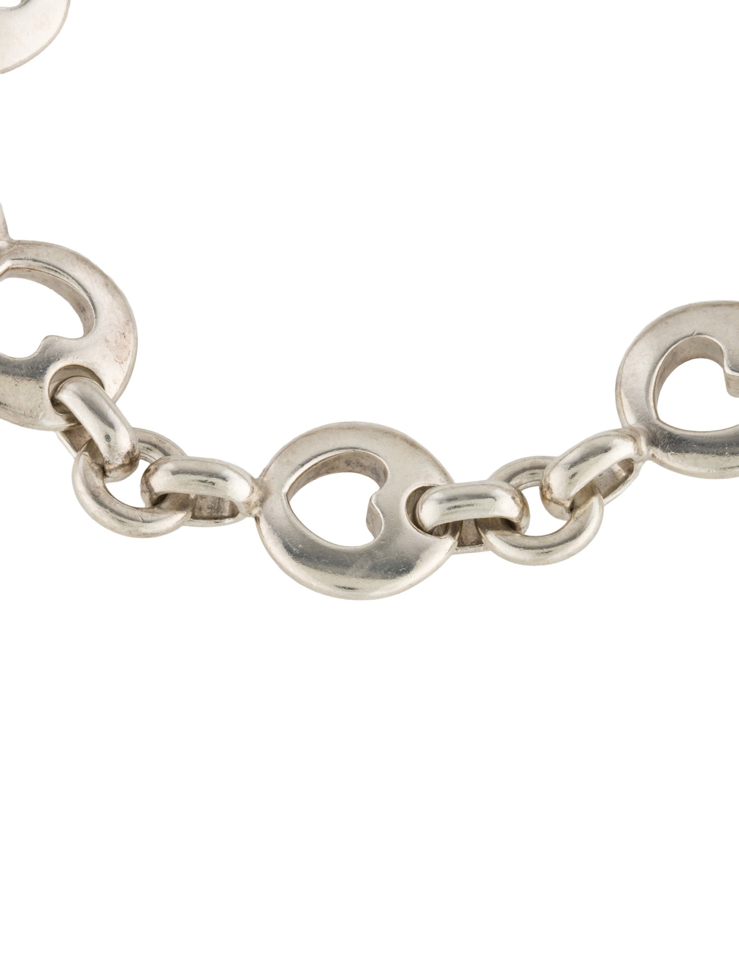 Tiffany & Co. Vintage Stencil Heart Link Bracelet