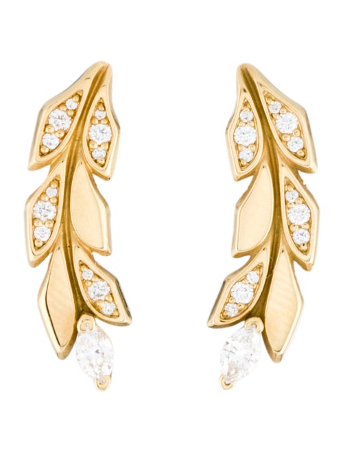 Tiffany & Co. 18K Diamond Victoria Vine Climber Earrings