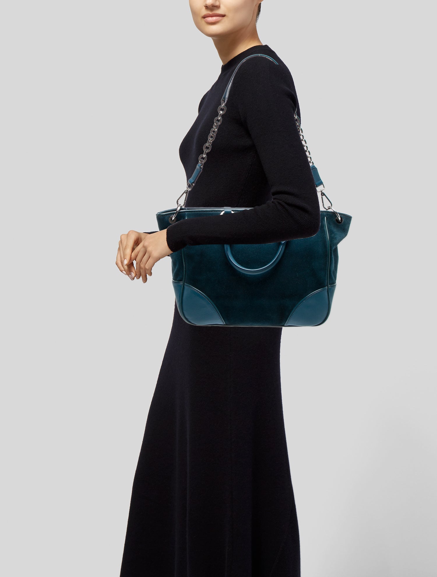 Tiffany & Co. Suede Top Handle Bag