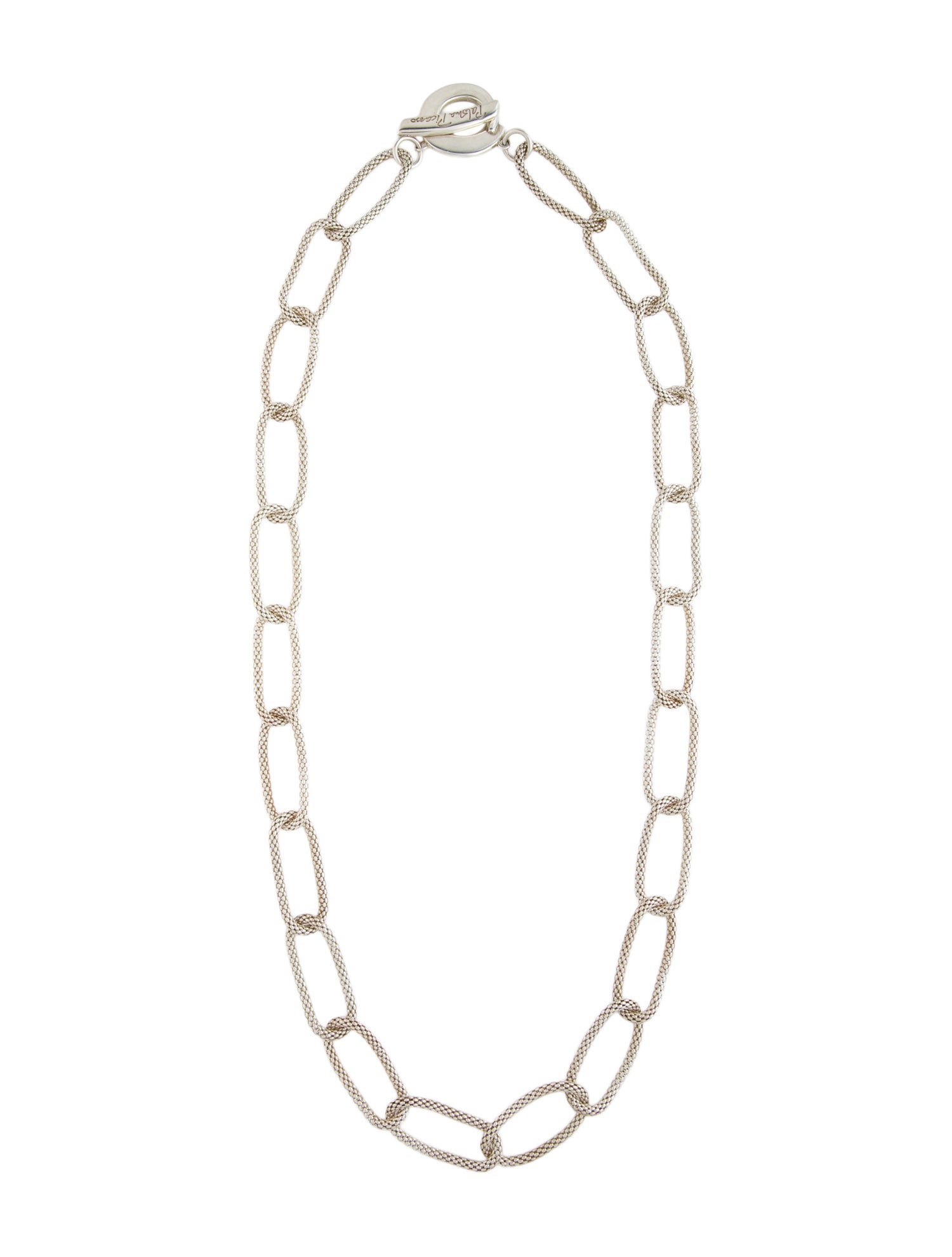 Tiffany & Co. Mesh Link Toggle Necklace