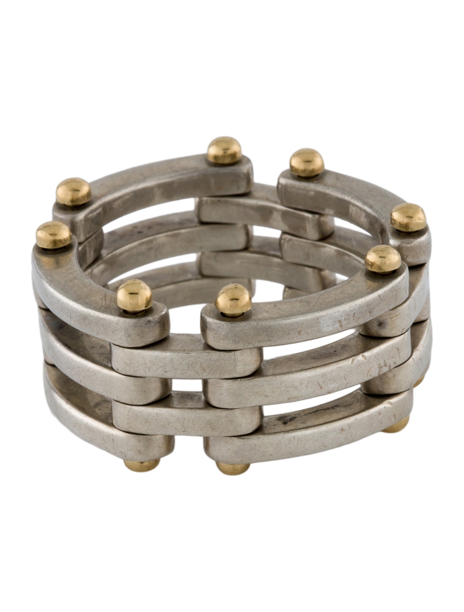 Tiffany & Co. Two-Tone Gatelink Band Ring