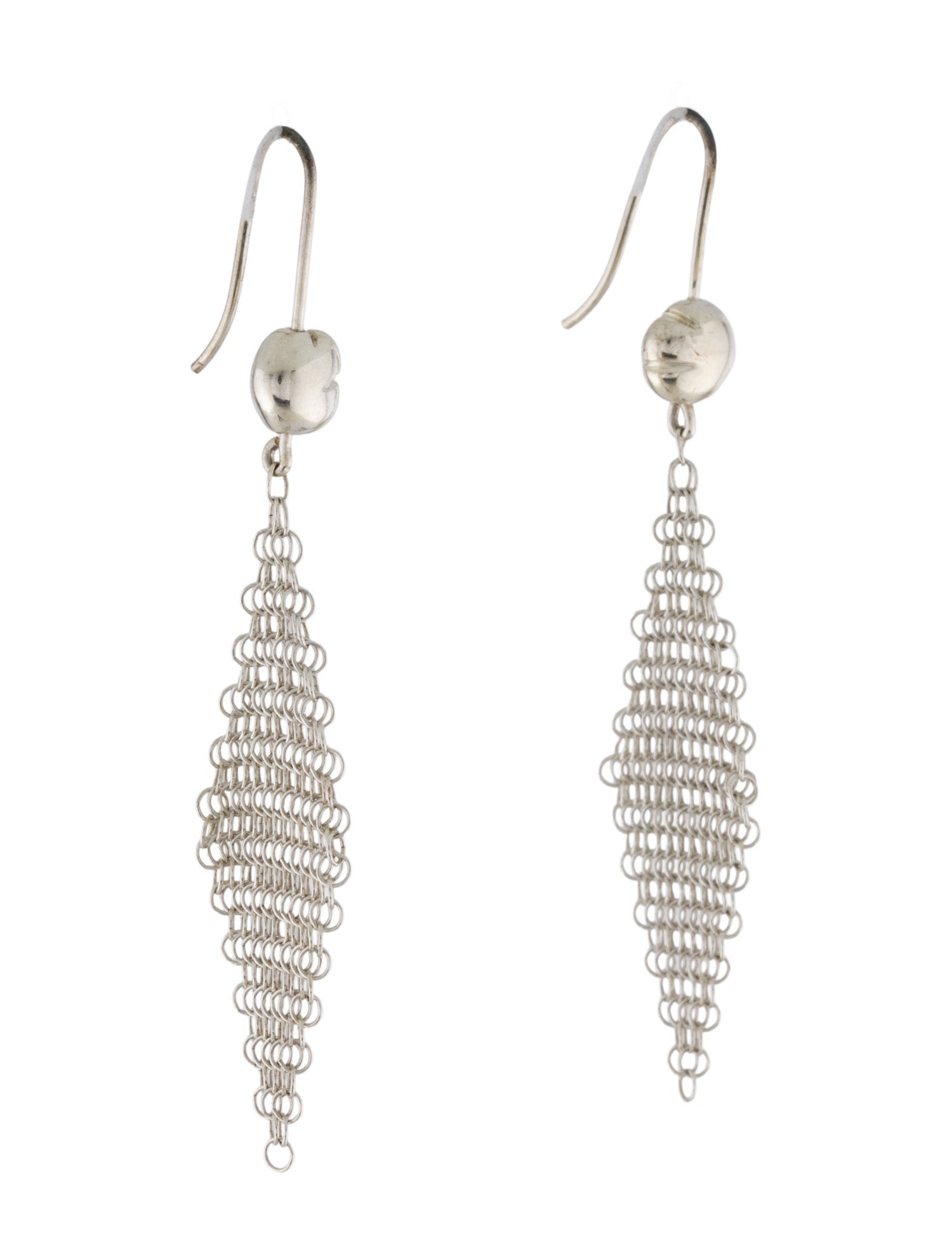 Tiffany & Co. Vintage Small Mesh Drop Earrings