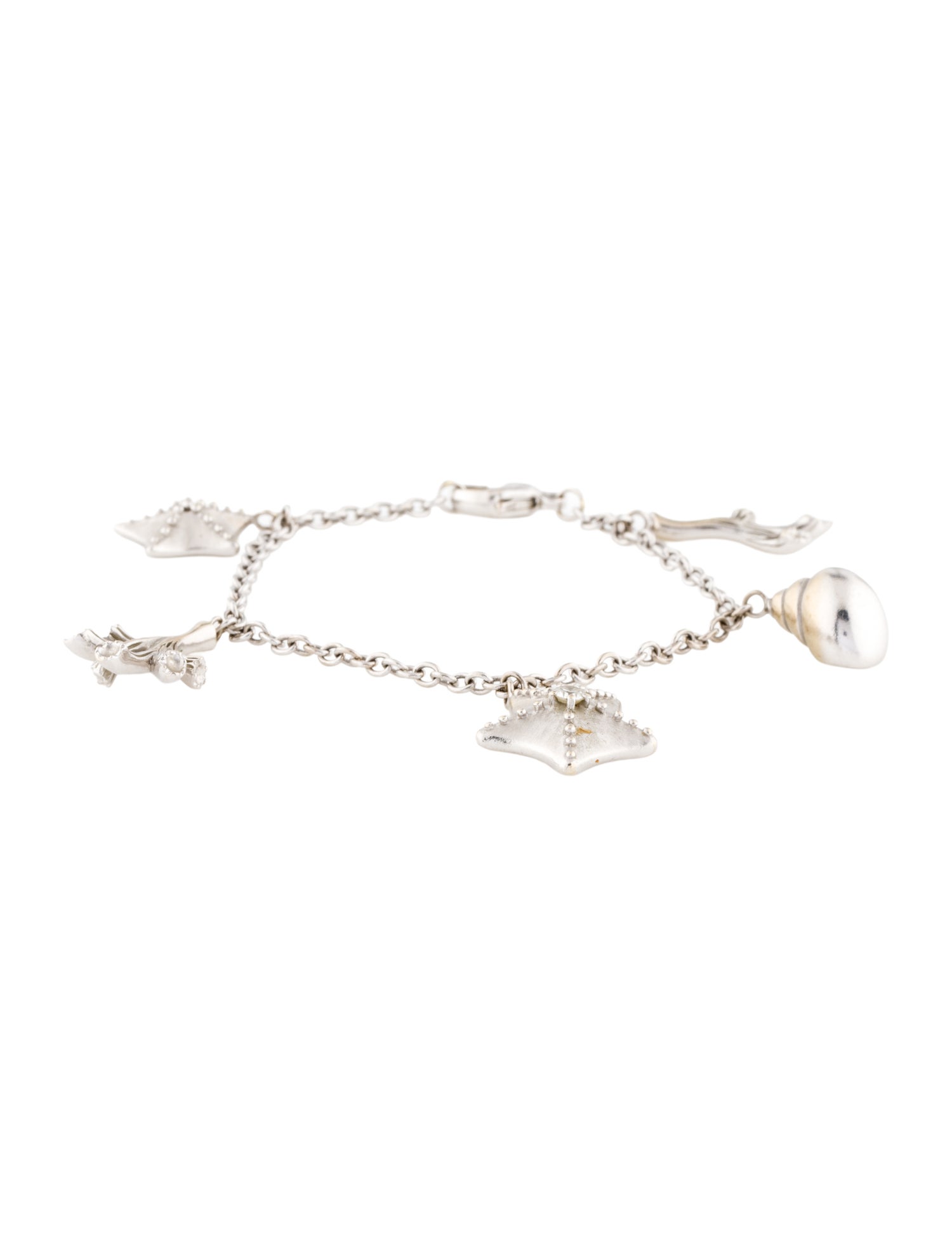 Tiffany & Co. 18K Diamond Sea Charm Bracelet