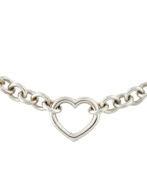 Tiffany & Co. Open Heart Clasp Link Choker Necklace