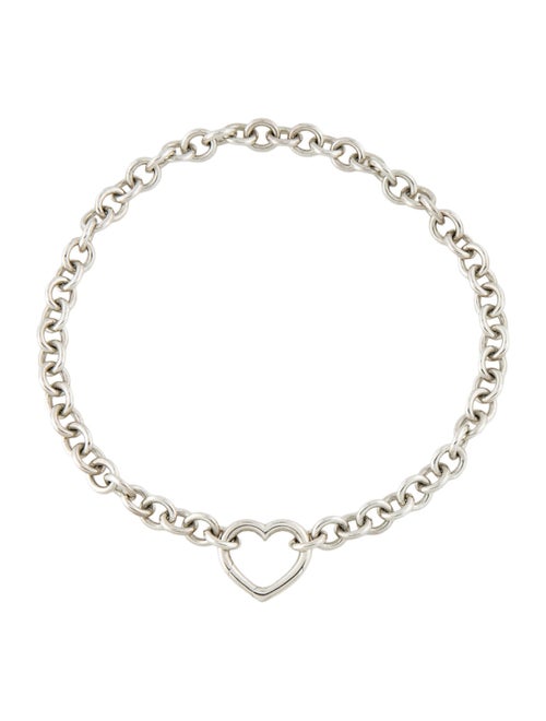 Tiffany & Co. Open Heart Clasp Link Choker Necklace