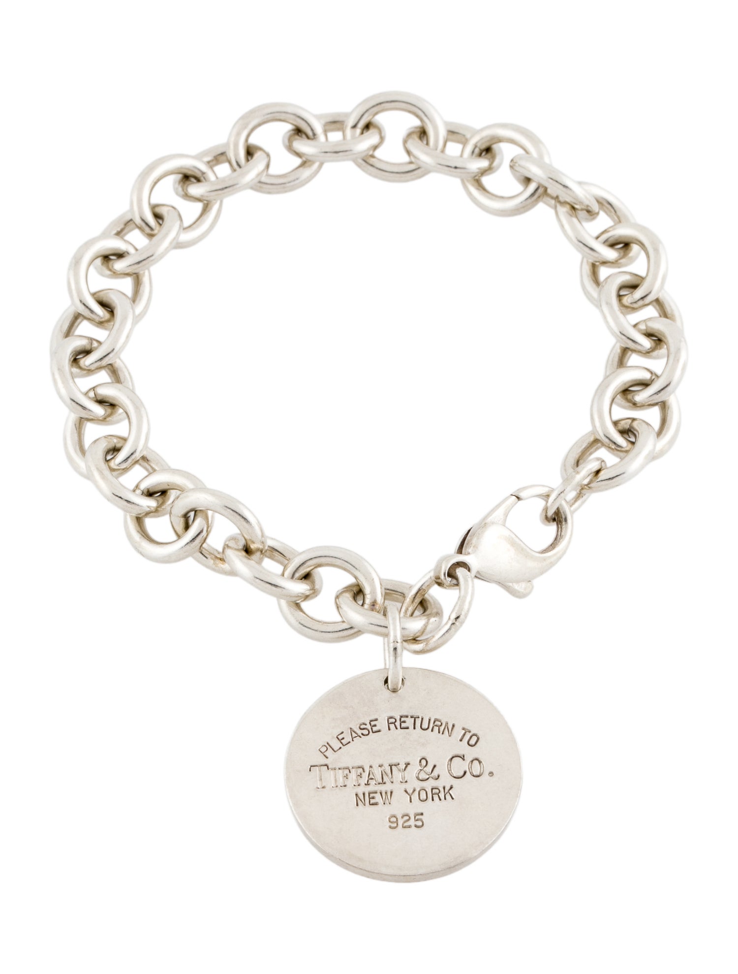 Tiffany & Co. Round Tag Charm Bracelet