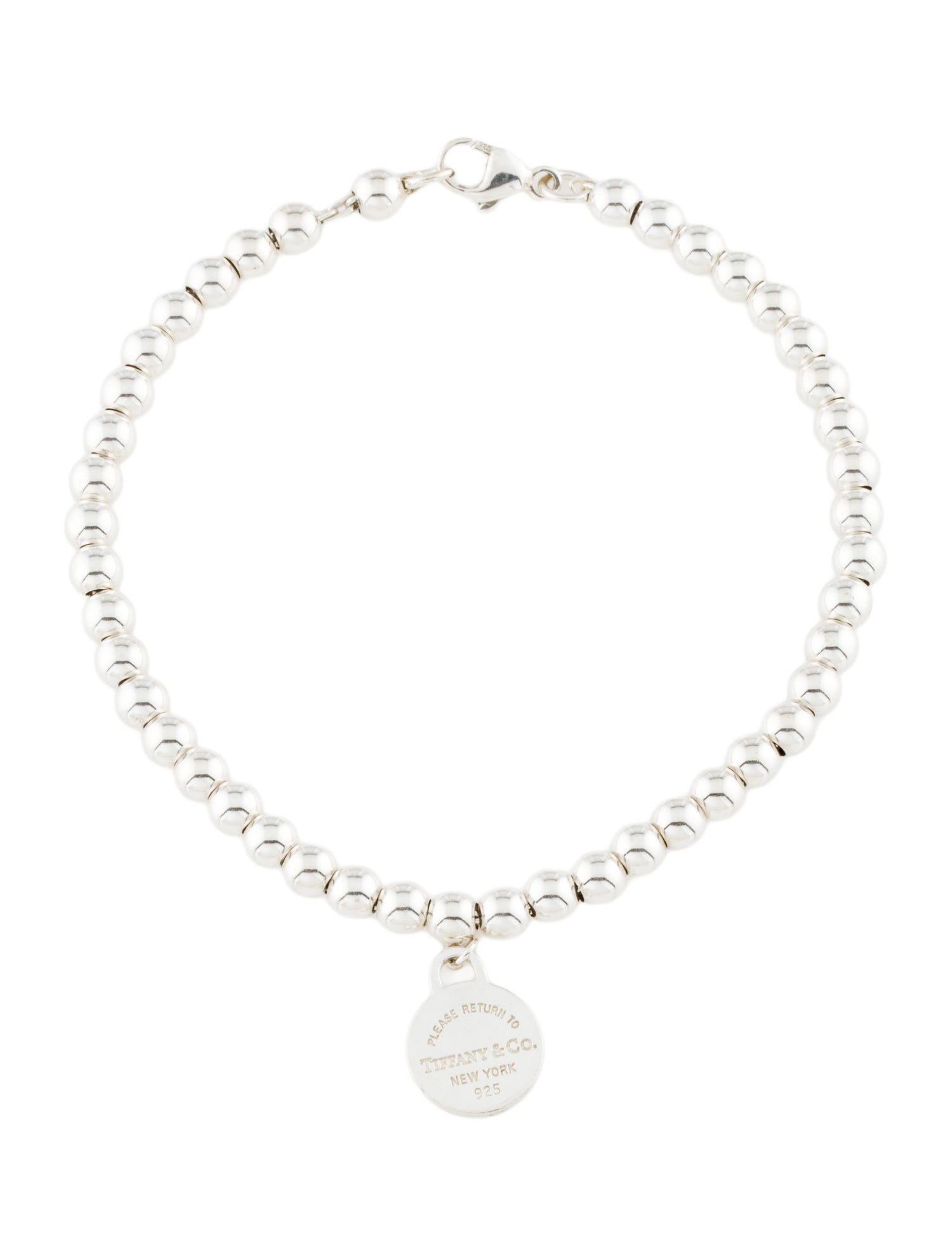 Tiffany & Co. Round Tag Bead Bracelet