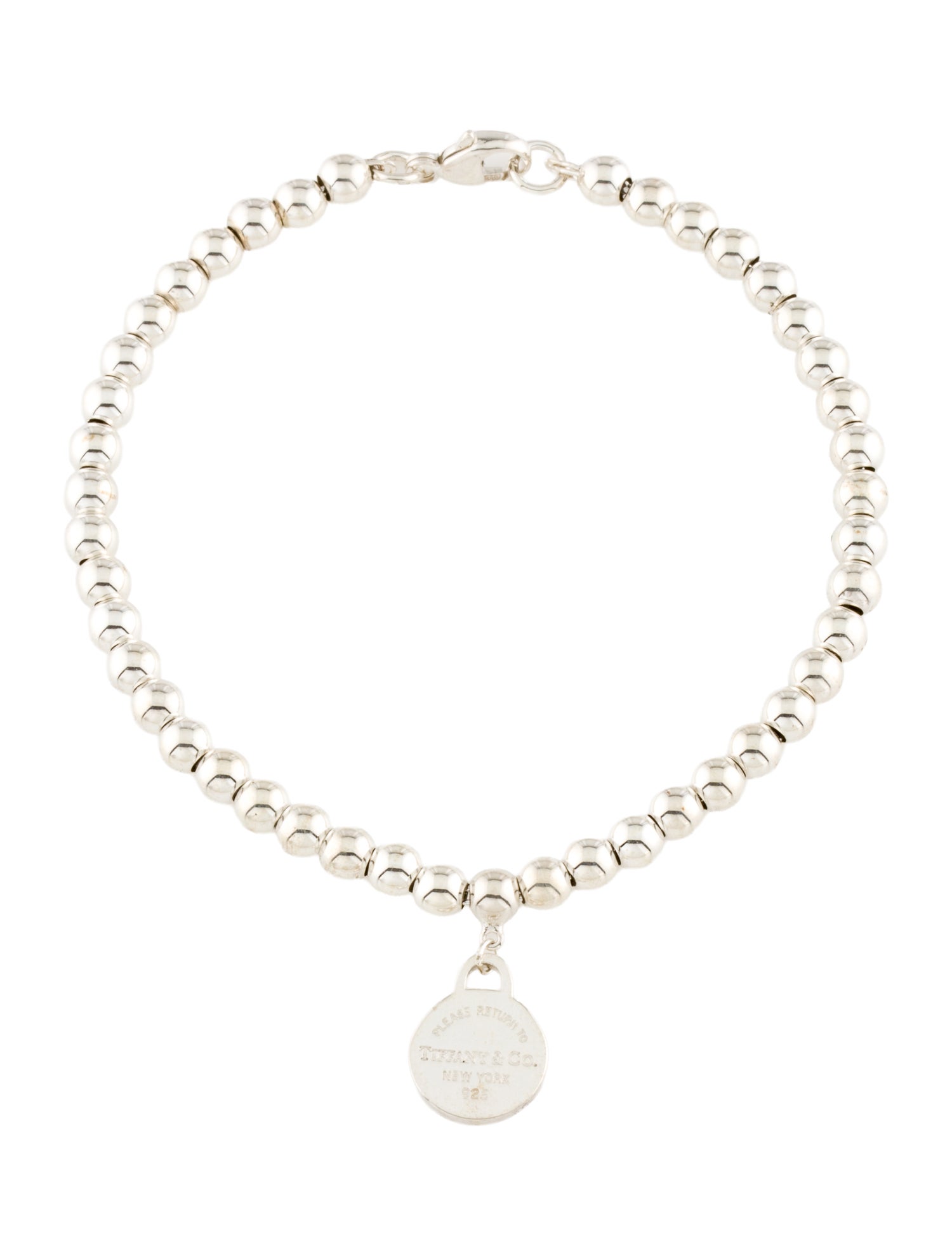Tiffany & Co. Round Tag Bead Bracelet