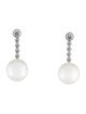 Tiffany & Co. Platinum South Sea Pearl & Diamond Drop Earrings