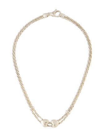 Tiffany & Co. Sliding Puff Heart Double Strand Necklace
