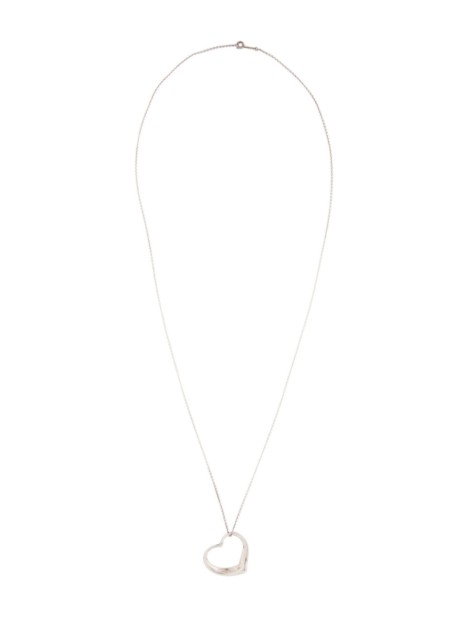 Tiffany & Co. Open Heart Pendant Necklace