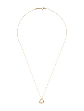 Tiffany & Co. 18K Open Heart Pendant Necklace