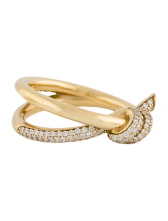 Tiffany & Co. 18K Diamond Double Row Ring
