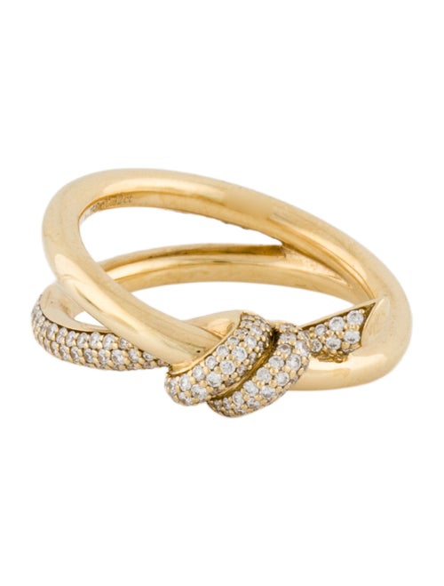 Tiffany & Co. 18K Diamond Double Row Ring