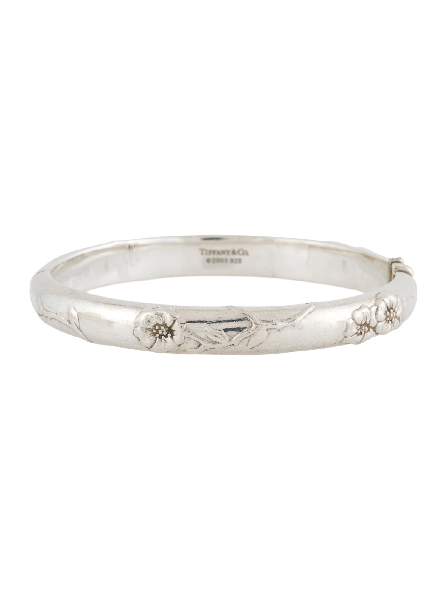 Tiffany & Co. Rose Flower Bangle Bracelet