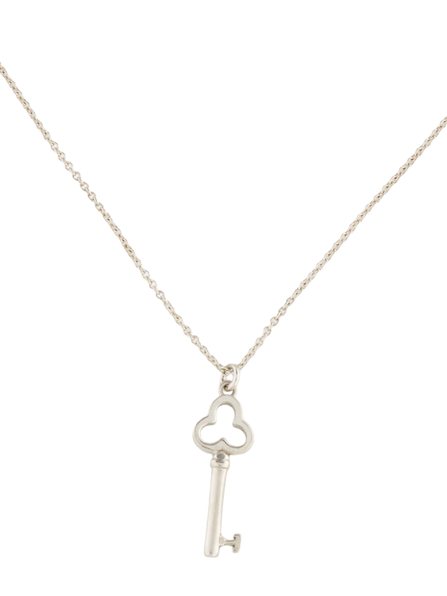 Tiffany & Co. Mini Clover Key Pendant Necklace